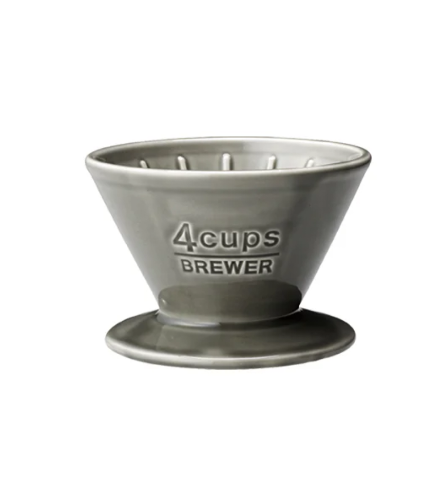 Kinto dripper 4 šálky šedy Kinto SCS porcelánový dripper – Obrázok 1